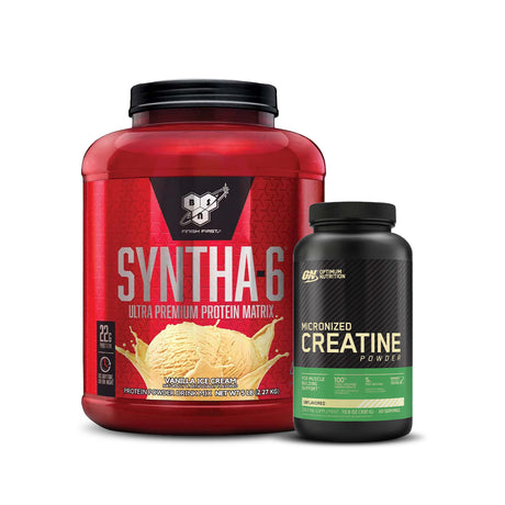 BSN Syntha-6 Whey Protein, Vanilla Ice Cream, 5 LB Offer - BSN