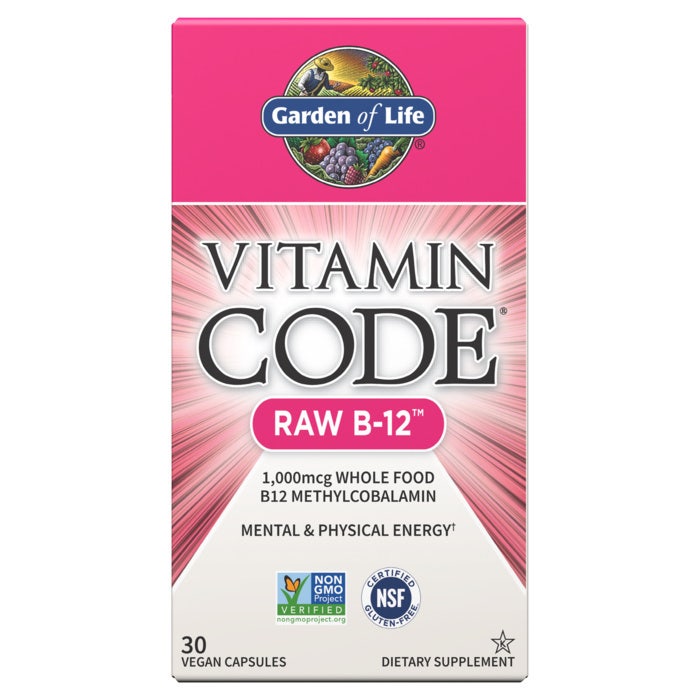 Garden of Life Vitamin Code Raw B12, 1000 mcg, 30 Veggie Capsules - Garden Of Life