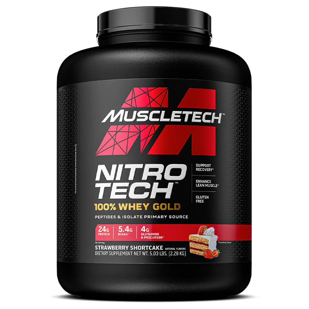 Muscletech Nitro Tech Whey Gold, Strawberry, 5 LB - Muscletech