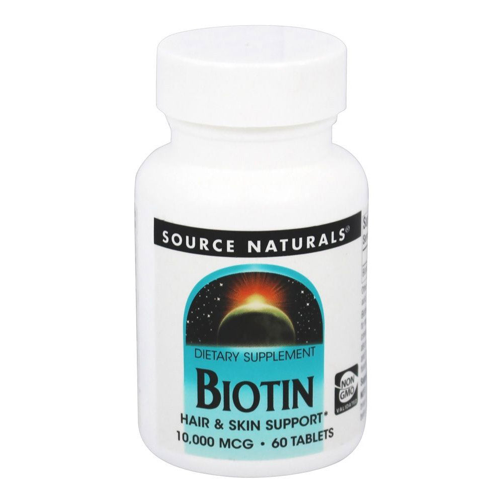 Source Naturals Biotin, 10000 mcg, 60 Tablets - Source Naturals