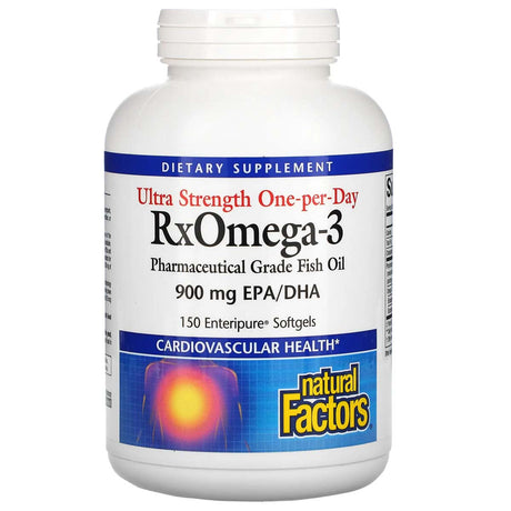 RxOmega-3 with Vitamin D3, 900 mg, 150 Softgels, Natural Factors - Natural Factors