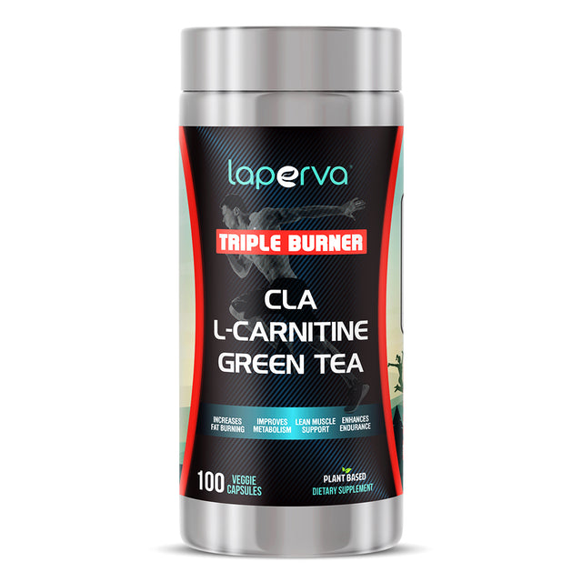 Laperva Triple Burner CLA L-Carnitine Green Tea, 100 Veggie Capsules - Laperva