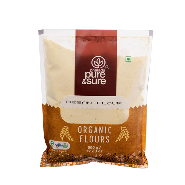 Organic Pure & Sure Besan Flour, 500 Gm - Pure & Sure