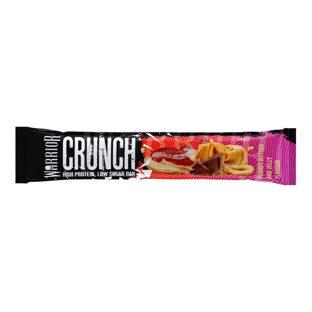 Warrior Crunch Protein Bar, Peanut Butter and Jelly, 1 Bar - Warrior Supplements