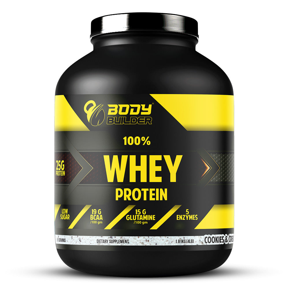 Whey Protein, Cookies and Cream, 4 LB, Body Builder - Body Builder