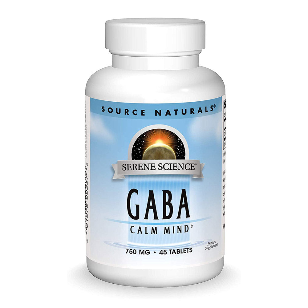 Serene Science GABA, 750 mg, 45 Tablets - Source Naturals - Source Naturals