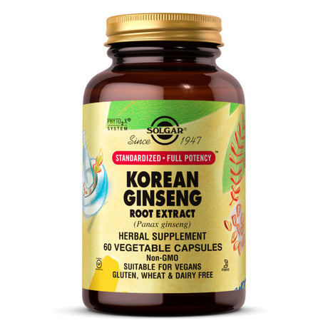 Solgar Sfp Korean Ginseng Root Extract, 60 Vegetable Capsules - Solgar