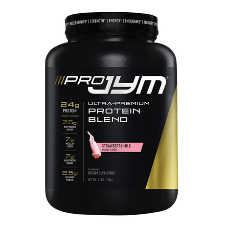 Pro JYM Ultra Premium Protein Blend, Strawberry Milk, 4 LB - JYM