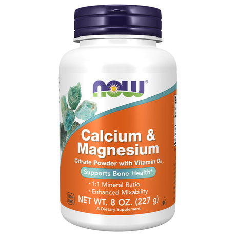 Now Calcium and Magnesium with Vitamin D3, 227 Gm - Now