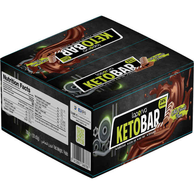 Laperva Keto Bar, Box of 20 Bars, Milk Chocolate & Almonds - Laperva