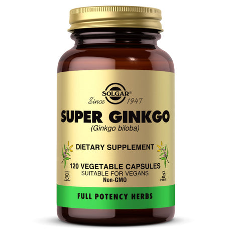 Solgar Full Potency Herbs Super Ginkgo, 120 Vegetable Capsules - Solgar