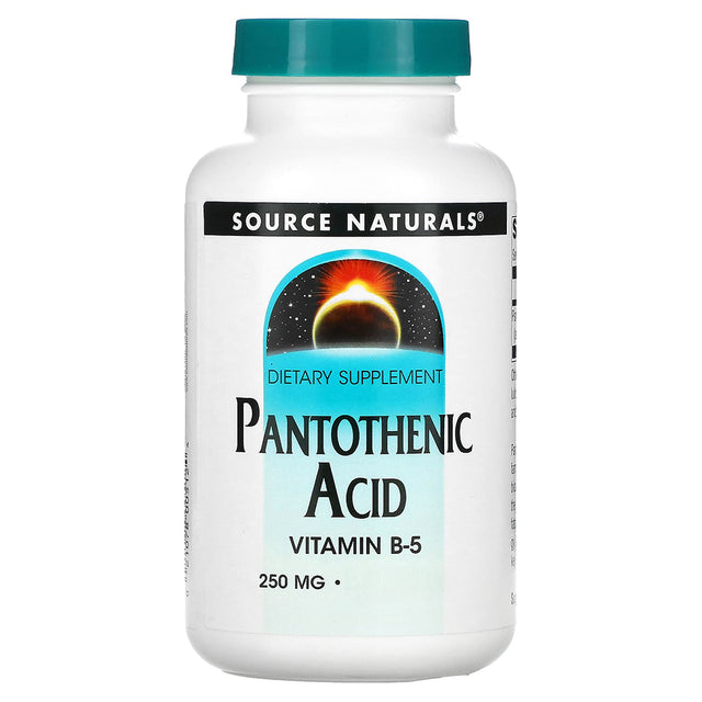 Pantothenic Acid Vitamin B5, 250 mg, 100 Tablets - Source Naturals - Source Naturals