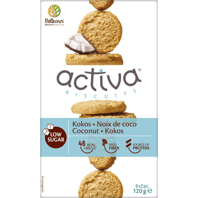 Belkorn Activa Coconut Biscuits, 120 Gm - Activa