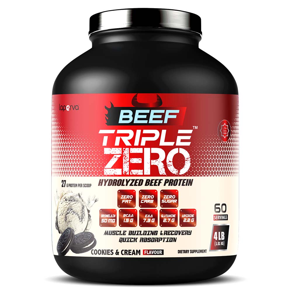 Laperva Triple Zero Hydrolyzed Beef, Cookies and Cream, 4 LB - Laperva