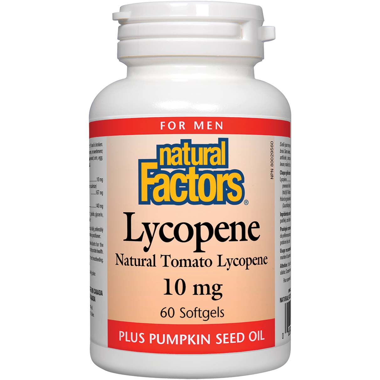 Lycopene, 10 mg, 60 Softgels - Natural Factors - Natural Factors