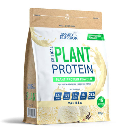 Critical Plant Protein, Vanilla, Applied Nutrition, 450 GM - Applied Nutrition